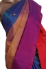 Pure Handloom Thread Muppagam Three Color Kanjeevaram Silk Saree